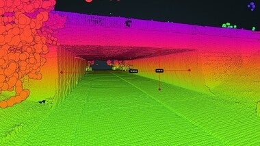 GPC360　3Dモバイルマッピングシステム トンネルの3D点群