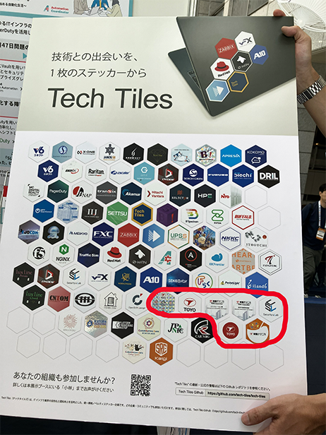 東陽テクニカの歴代ステッカーを配布