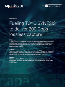 Fueling TOYO SYNESIS to deliver 200 Gbps lossless capture