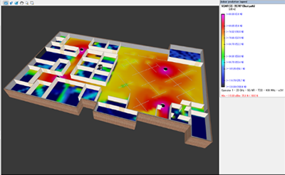 iBwave製品による電波伝搬シミュレーションイメージ