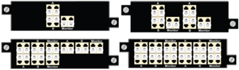 1モジュールに１、２、３、４回線のTAPを搭載可能なラインナップ