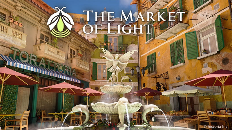 Unreal Engine 5で作成した技術デモゲーム「The Market of Light」のタイトル画面