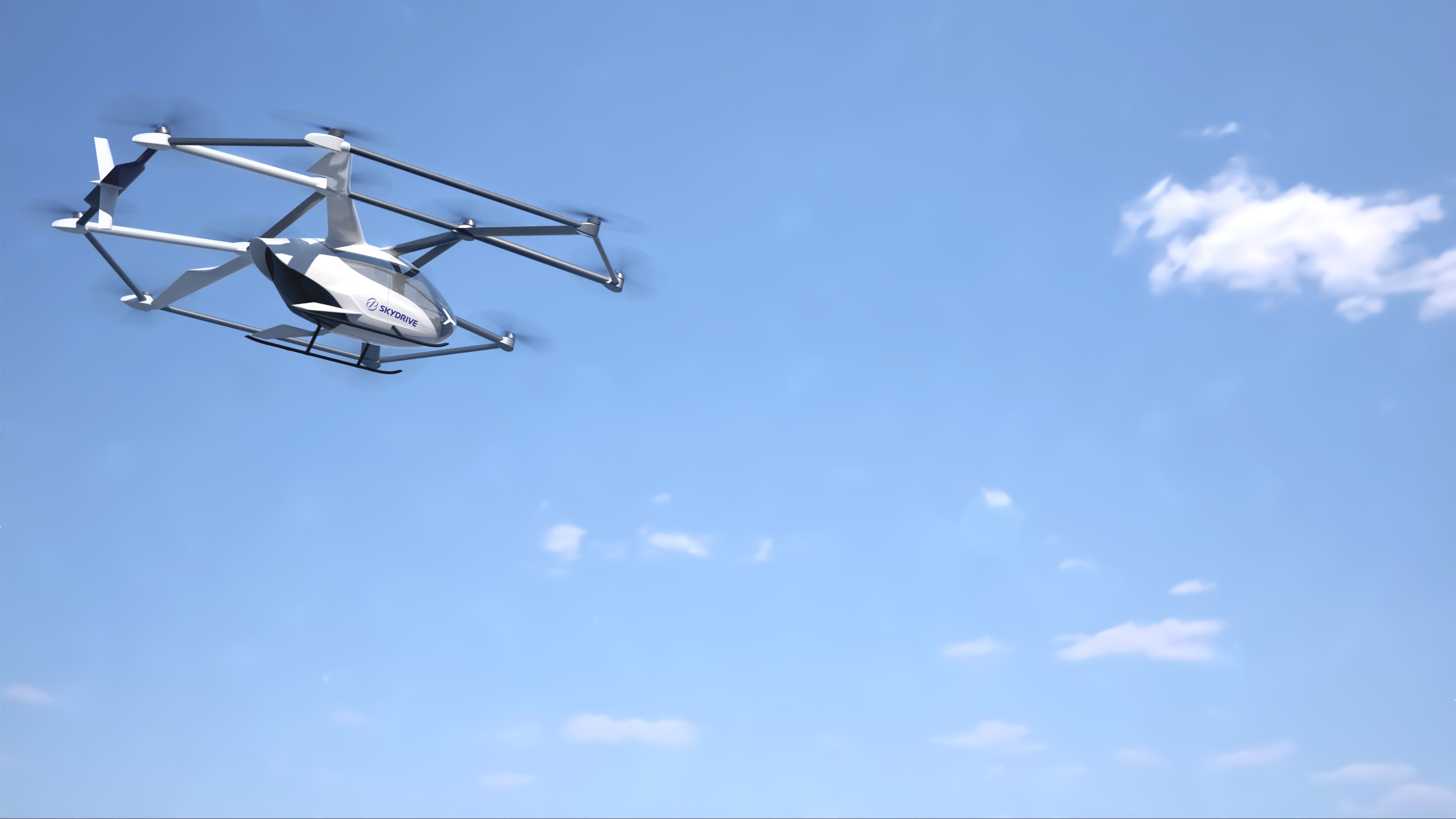 「SKYDRIVE」が空を飛ぶイメージ(株式会社SkyDrive提供)