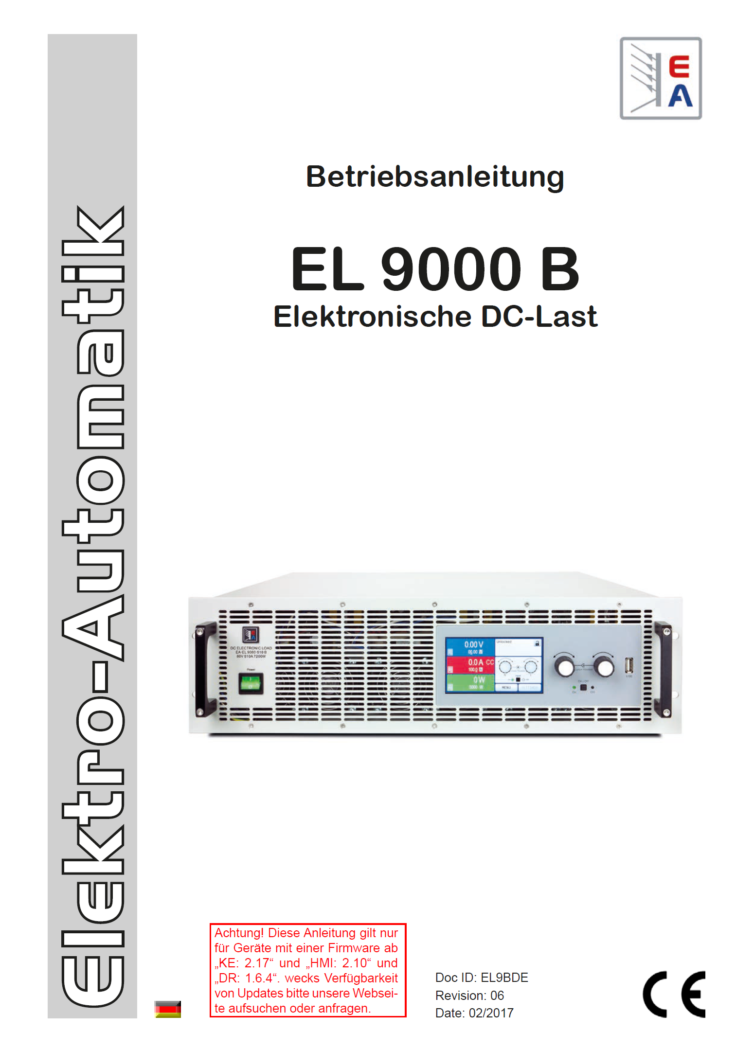 EL9000Bシリーズ（英文）｜世界標準のプログラマブル直流電源 EA Elektro-Automatik｜理化学計測部｜東陽テクニカ