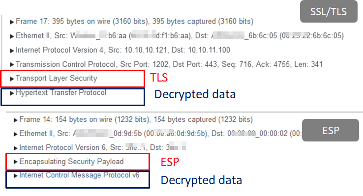 SYNESISデコード画面|TLS、ESP復号